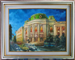 Sofia University at night